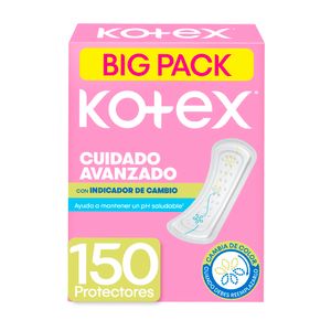 Protectores diarios Kotex con indicador de PH x150und