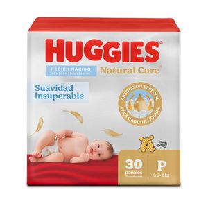 Pañales Huggies Natural Care 1/P 30und