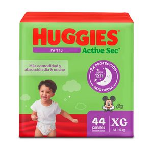 Pañales Huggies active sec xtra flex XG pants x44und