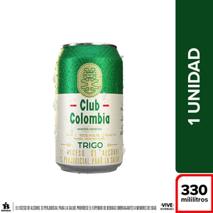 Cerveza Club Colombia Trigo Lata 330ml x1 Und