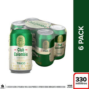 Cerveza Club Colombia Trigo Lata 330ml x6 Und