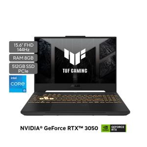 Computador Portátil ASUS TUF Gaming F15,6" FX507ZC4-HN056W Intel Core i5 / 8GB / 512GB / RTX3050