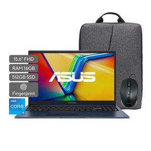 Computador Portátil ASUS Vivobook 15"  Intel Core i5 12th 16GB 512GB X1504ZA-NJ1196W + Morral y Mouse