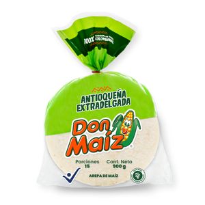 Arepas antioqueñas Don Maíz extradelgadas sin sal x900g