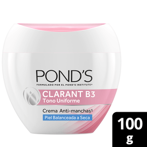 Crema Facial Antimanchas para Piel Balanceada a Seca Clarant B3 Ponds 100ml