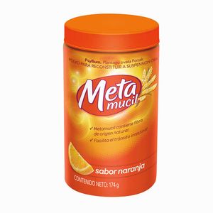 Fibra Natural Metamucil Sabor Naranja x1 Tarro x174g