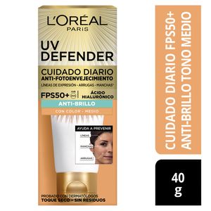 Protector Solar UV Defender Antibrillo Color 40ml