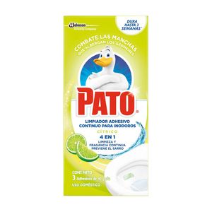 Pastilla Pato Limpiador Adhesivo Continuo Para Inodoros 4 En 1 Cítrico x30g