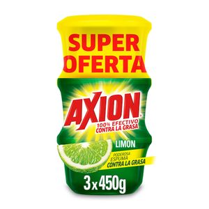 Lavaplatos en Crema Axion Limon 450 grs x3 Und