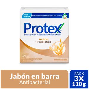 Jabon Antibacterial Protex Avena 110g x3 Unidades