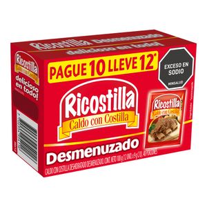 Caldo con costilla Ricostilla pague 10 lleve 12 x9g c-u