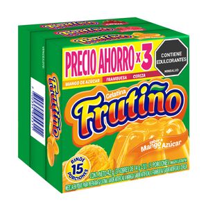 Gelatina Frutino Mango Frambuesa Cereza x14grs