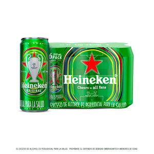 Cerveza Heineken Lata x6 Und x310ml