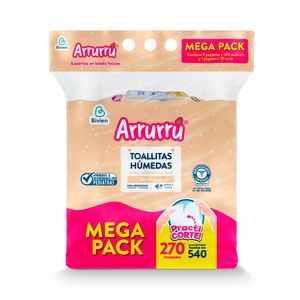 Toallitas Húmedas Arrurú Avena Karité x3 Paquetesx270 Und