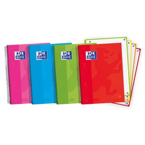 Cuaderno Oxford 4 Materias Cuadriculada 120 Hojas Surtido