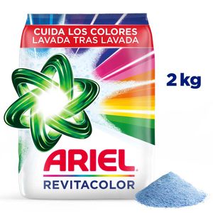 Detergente en Polvo Ariel Revitacolor para Ropa Blanca y de Color 2kg