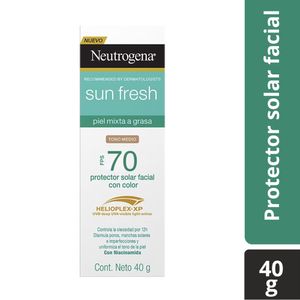 Protector Solar Facial Neutrogena Sun Fresh Derm Care Tono Medio Fps 70 40g