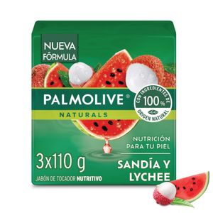 Jabon En Barra Palmolive Sandia y Lychee x3 Und x110grs